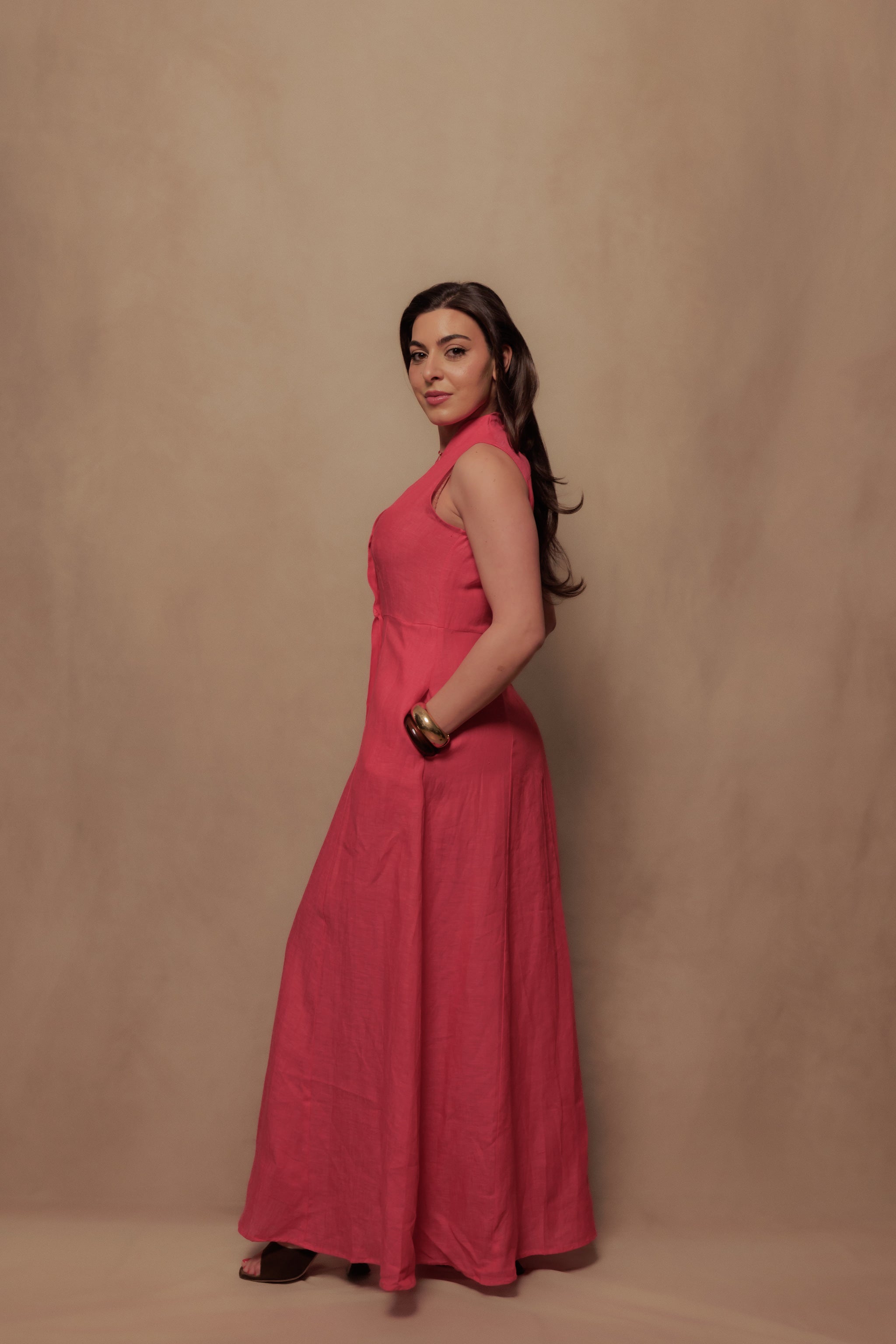 The Tina Dress in Cherry