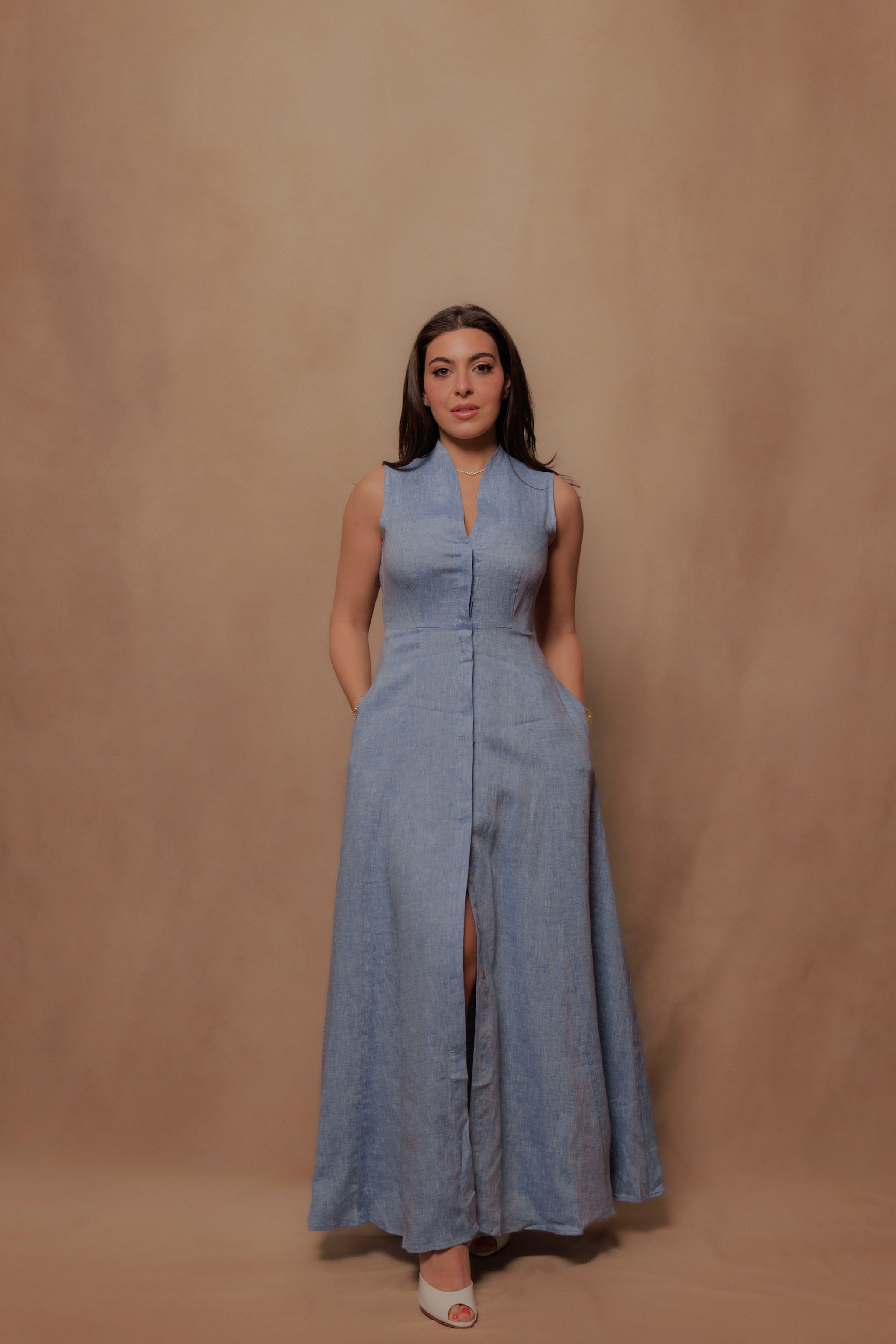 The Tina Dress in Jeans