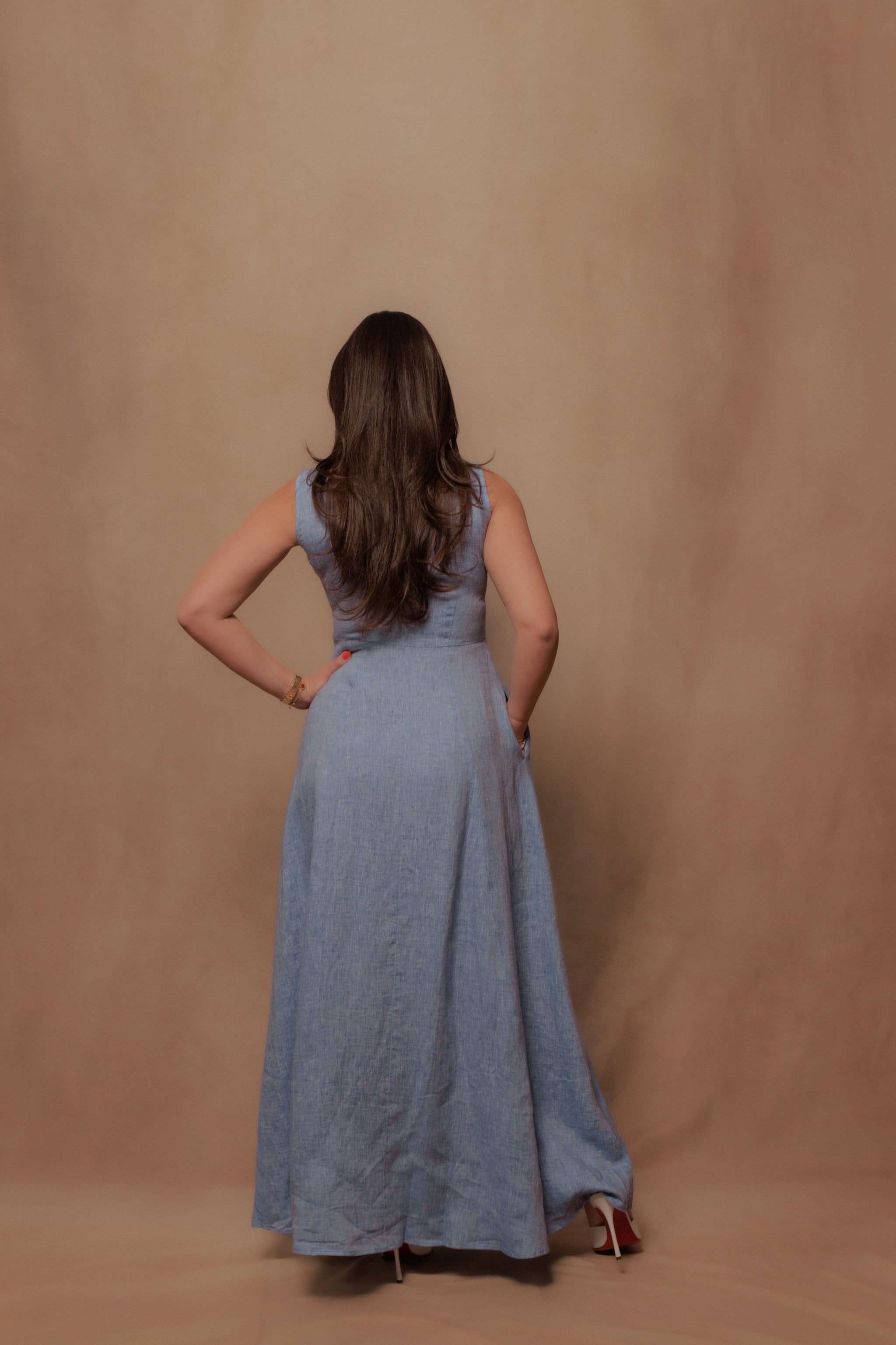 The Tina Dress in Jeans