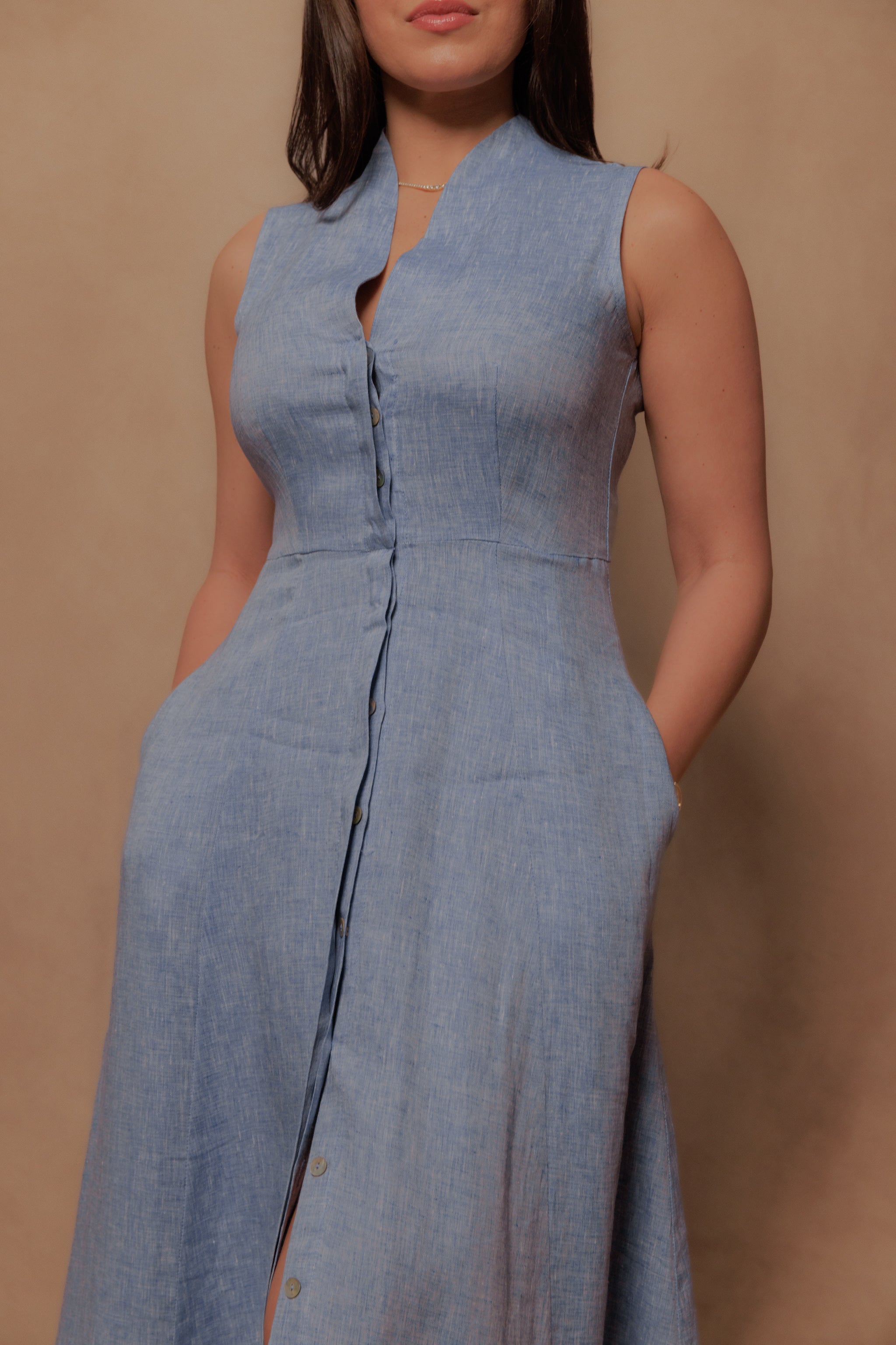 The Tina Dress in Jeans