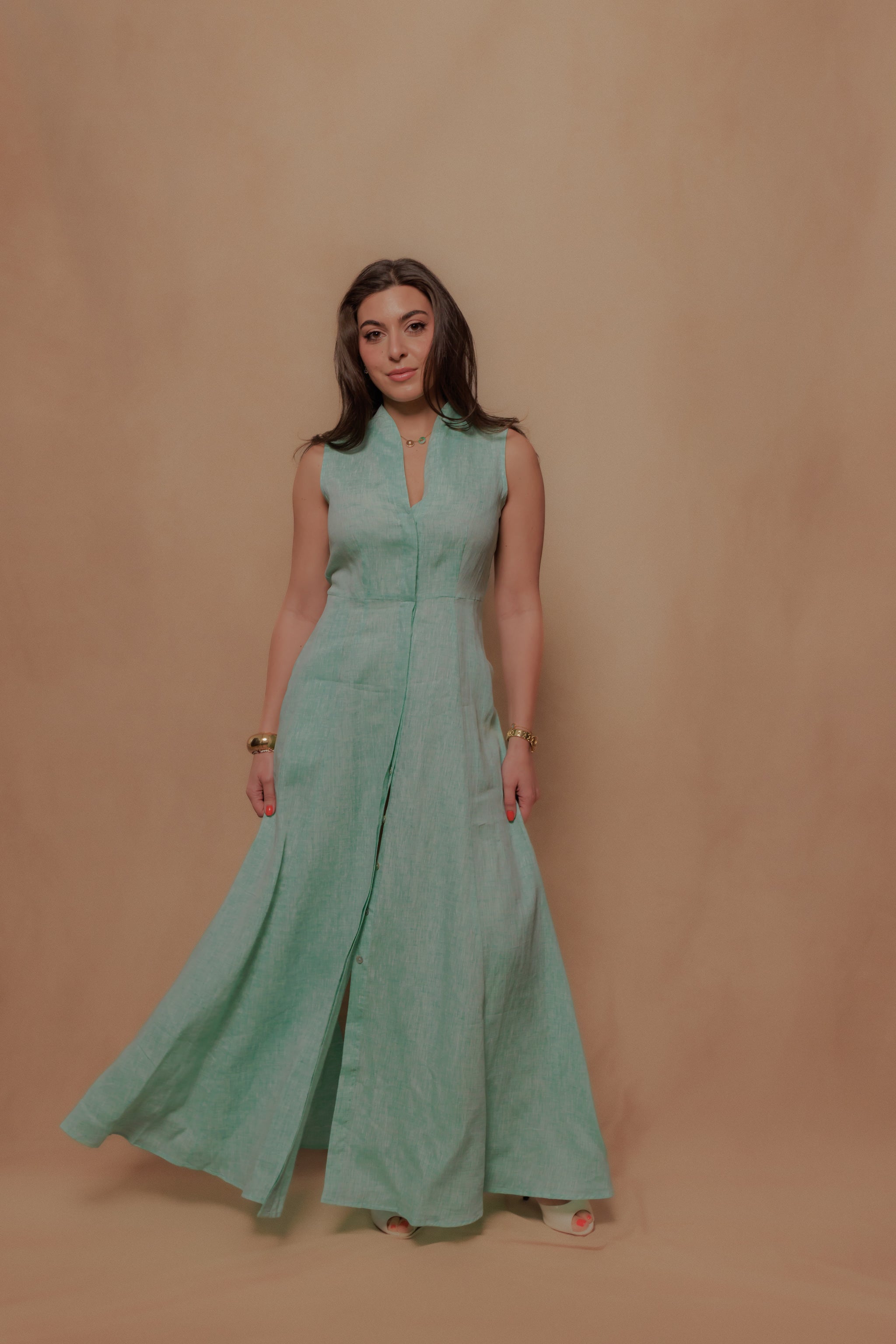 The Tina Dress in Jade