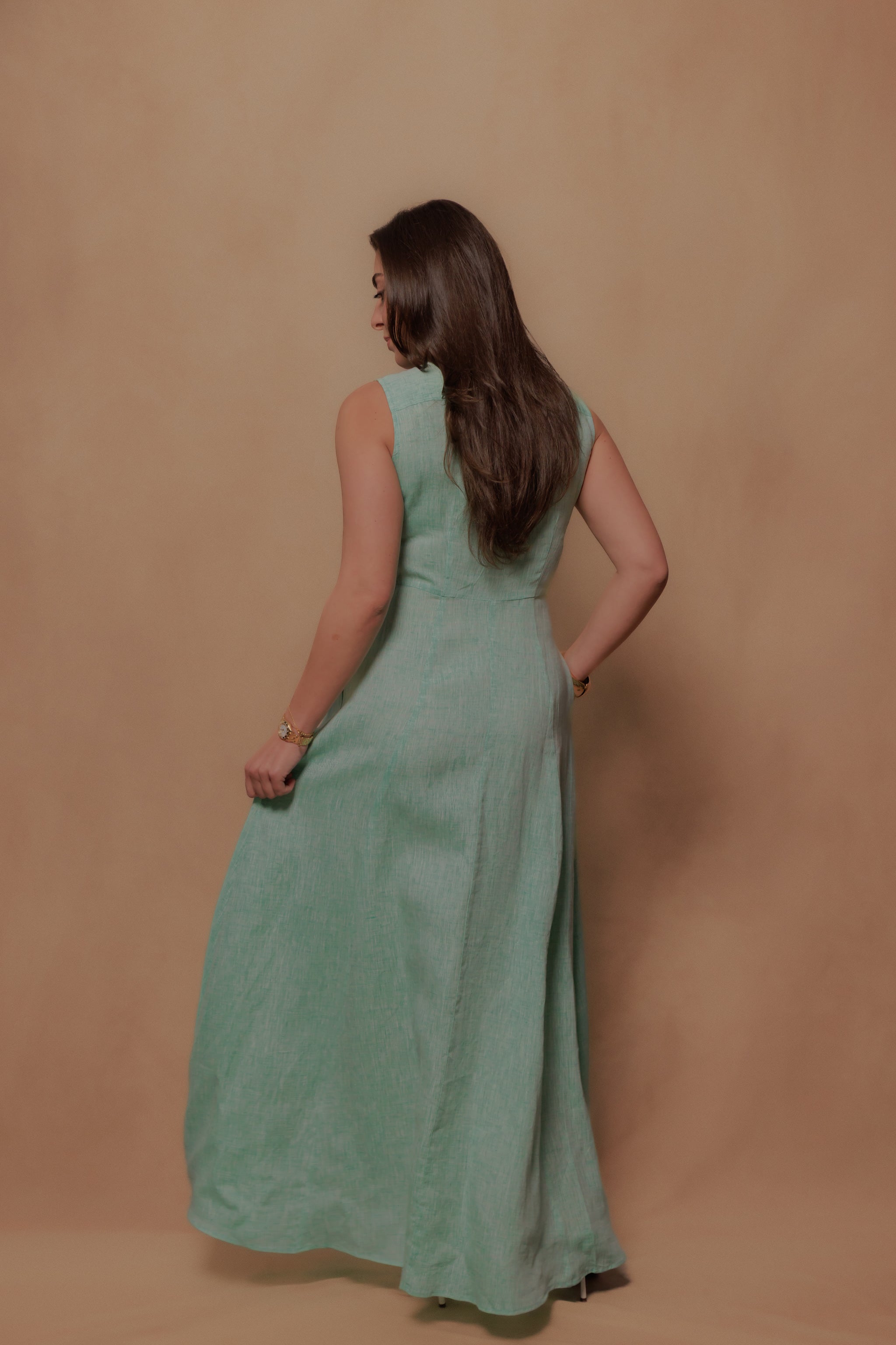 The Tina Dress in Jade