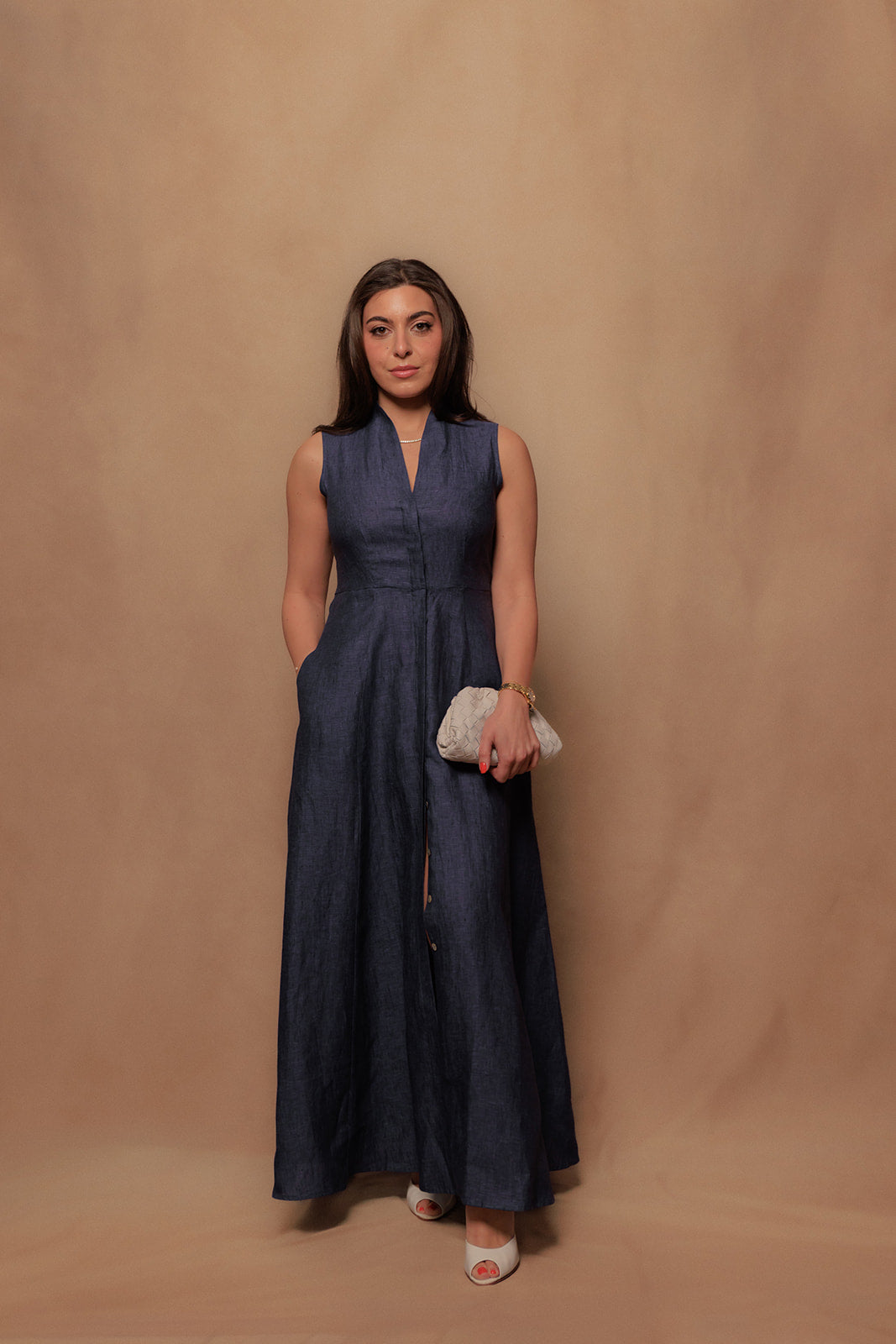 The Tina Dress in Midnight Blue