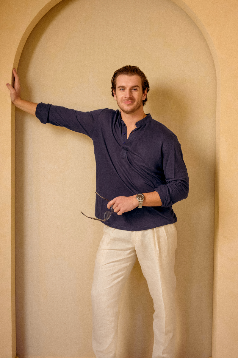 The Capri Relaxed Shirt in Midnight Blue