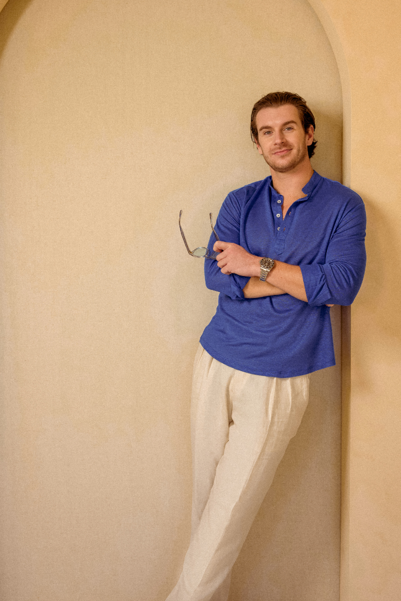 The Capri Relaxed Shirt in Azure Blue