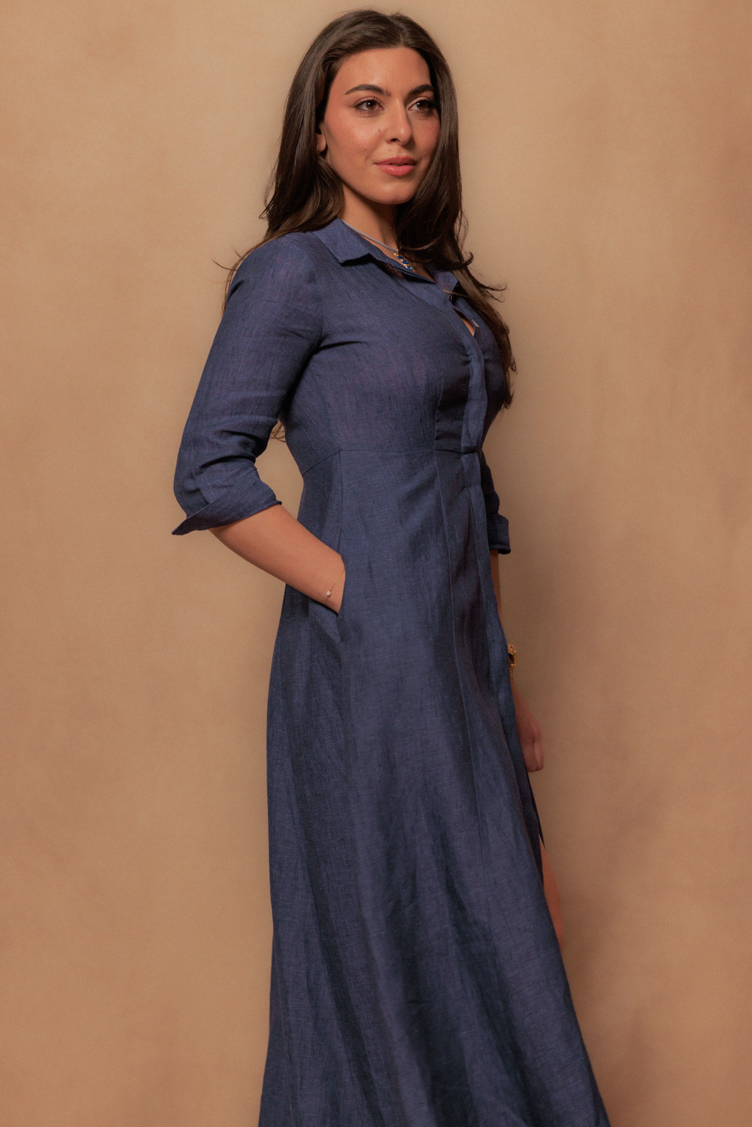 The Signature Dress in Midnight Blue