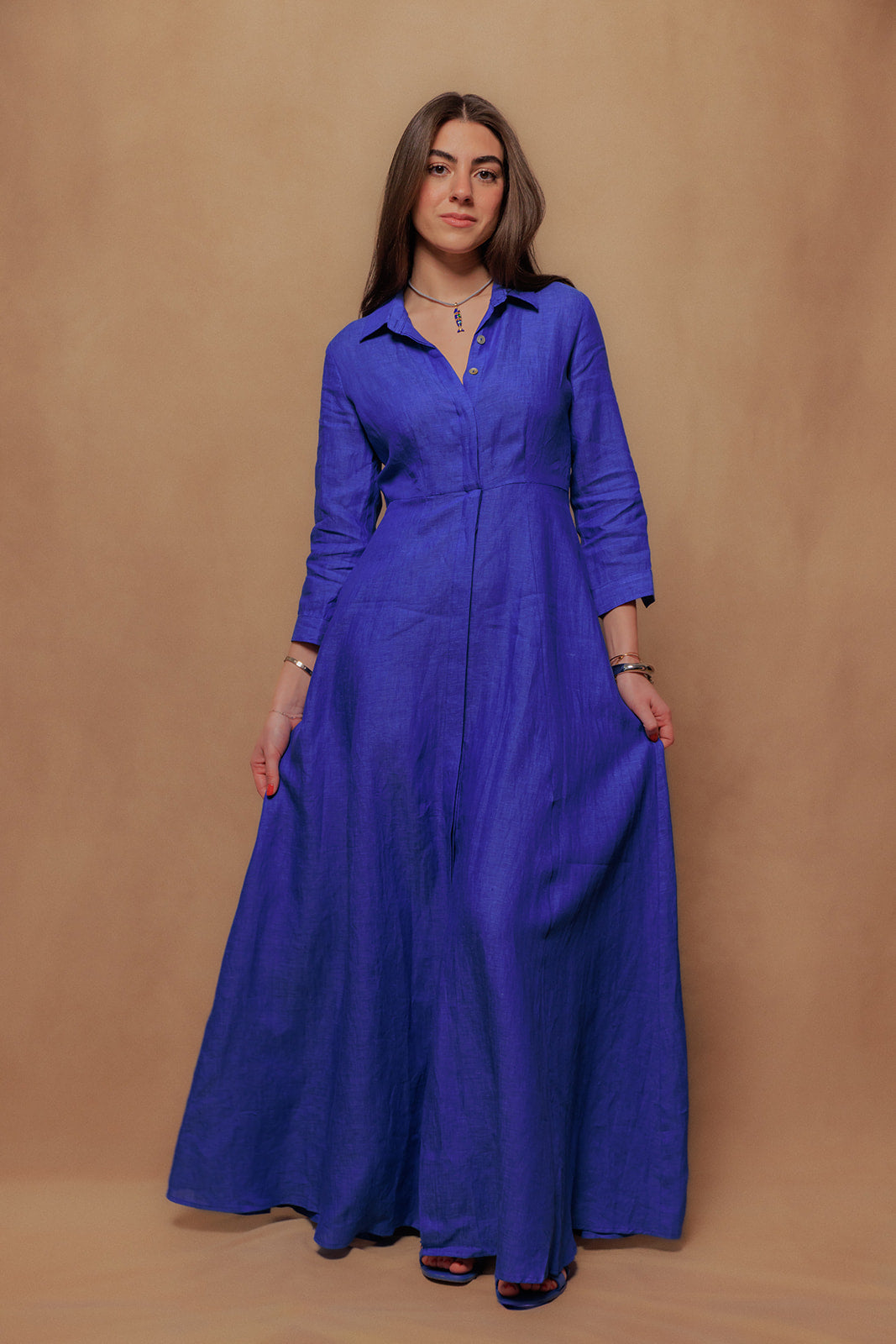 The Signature Dress in Azure Blue