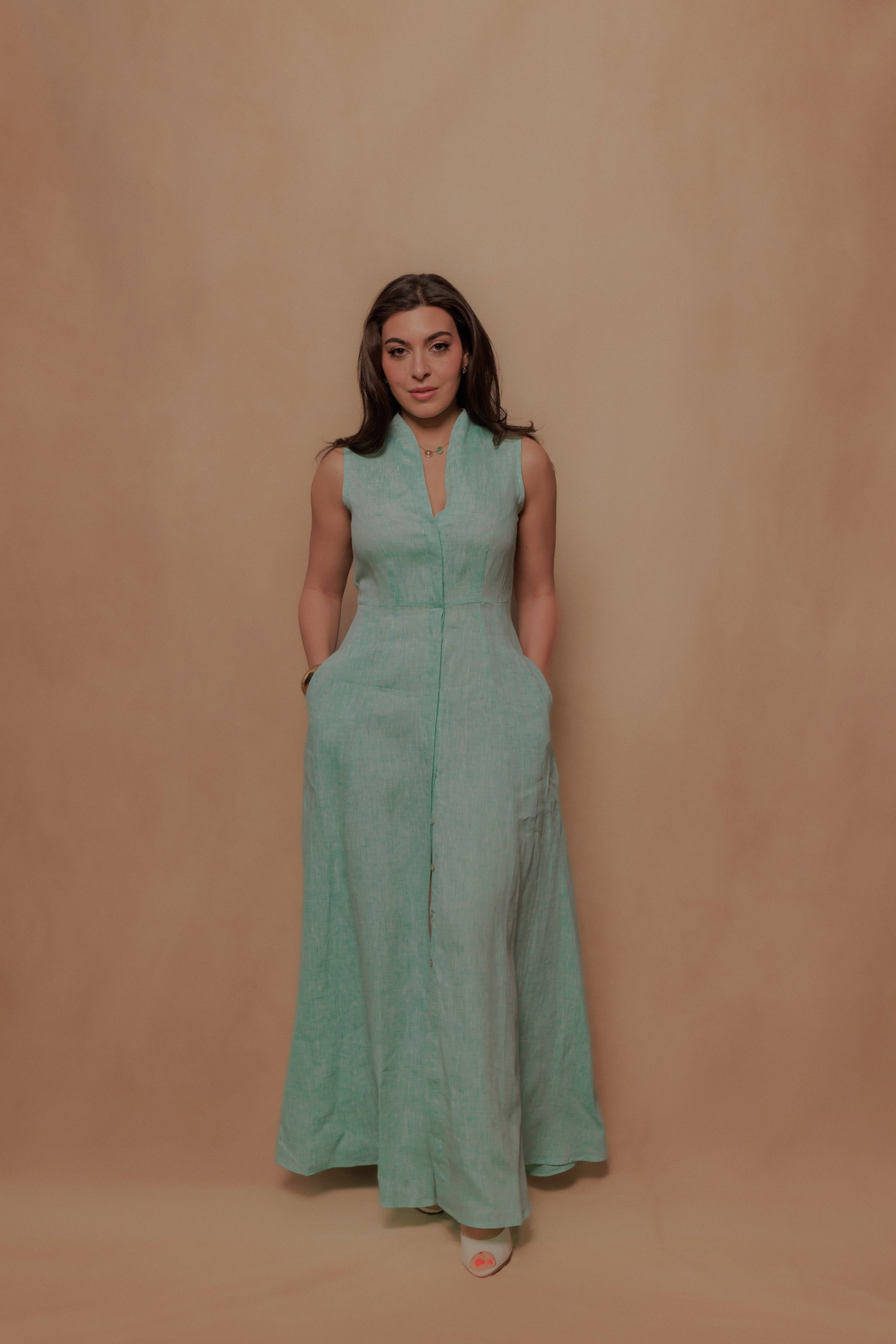 The Tina Dress in Jade