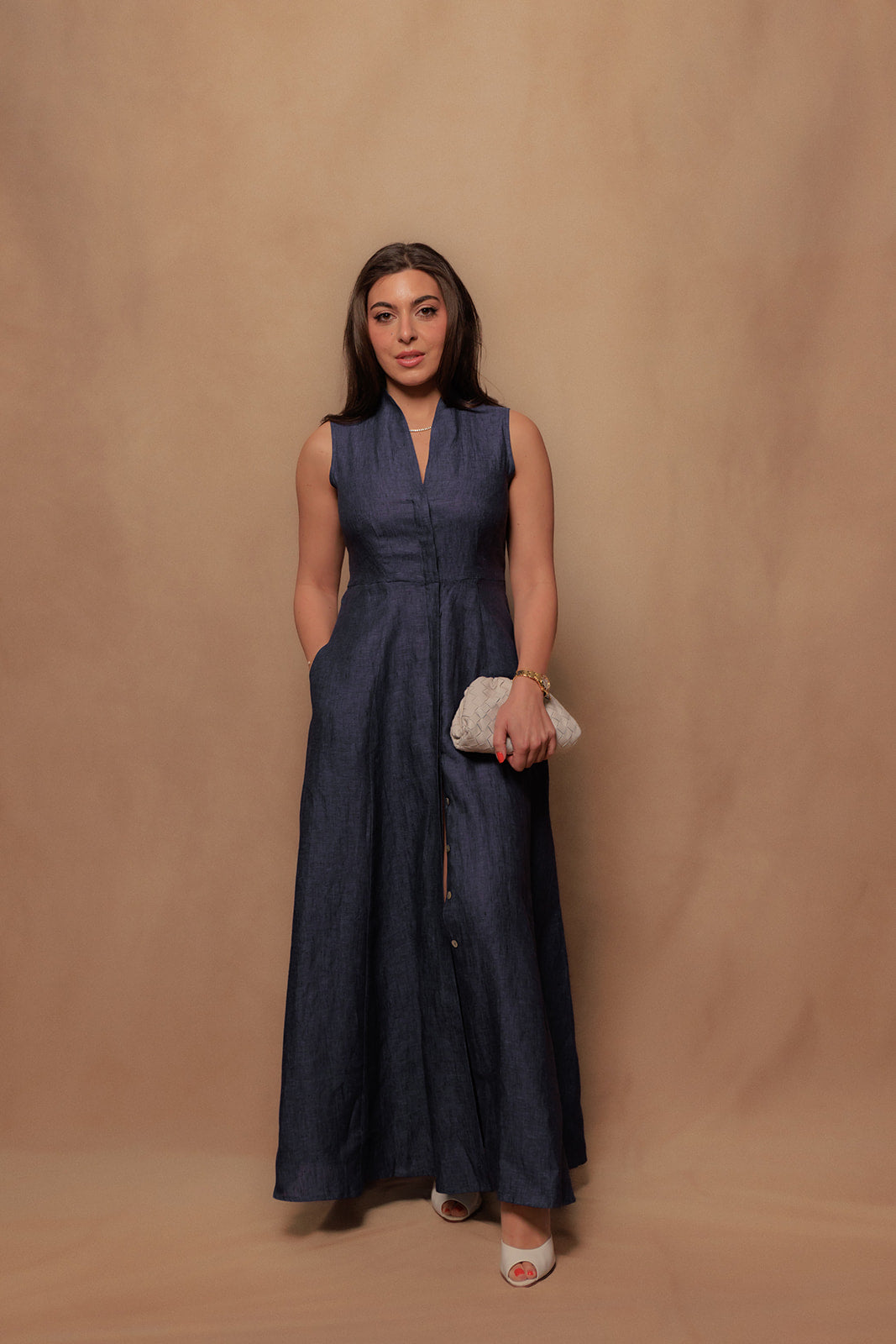 The Tina Dress in Midnight Blue