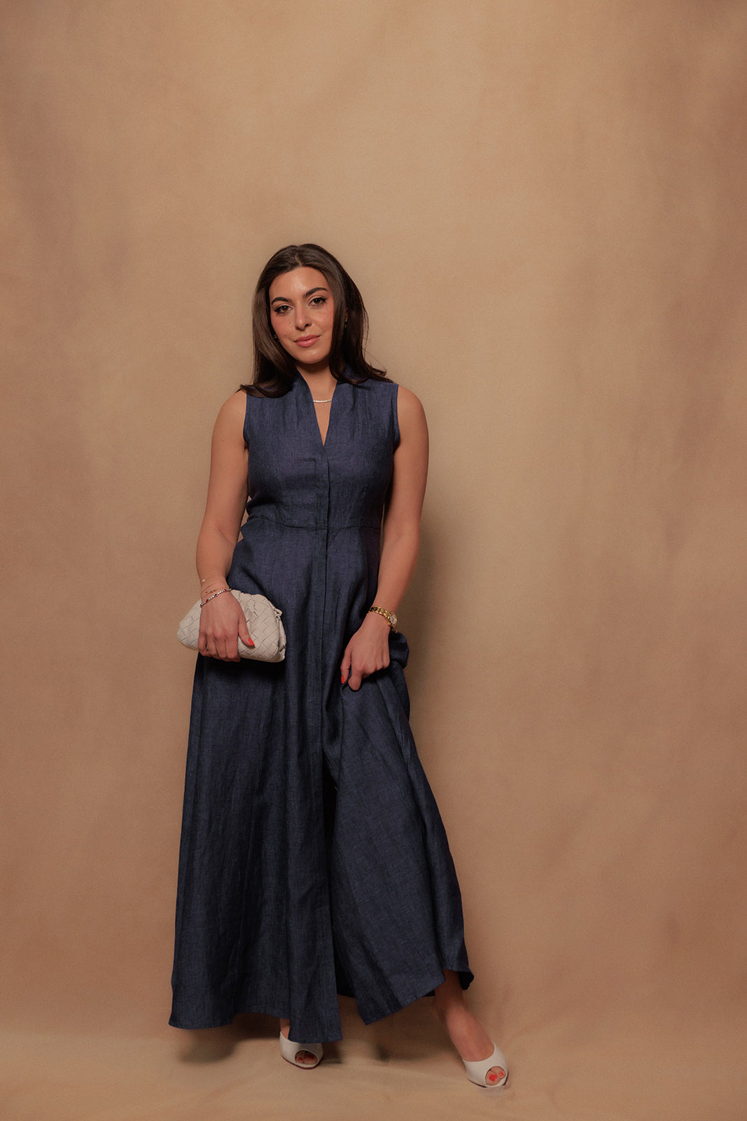 The Tina Dress in Midnight Blue